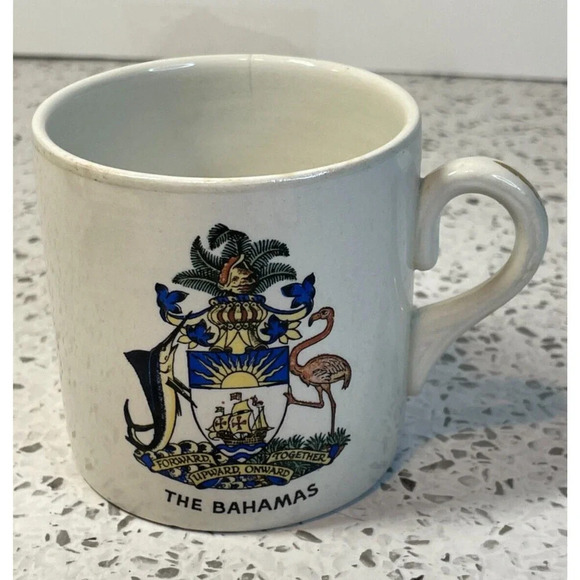 Vintage The Bahamas Souvenir Coffee Mug, Country Crest, Falcon Ware - Picture 1 of 5